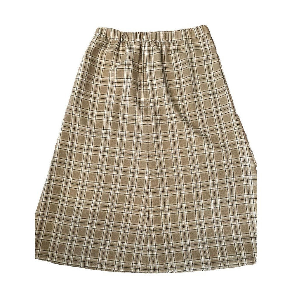 Y2k VTG Grannycore ReVintage Skirt Brown Plaid Sz 8 Whimsigoth Fairy Koret